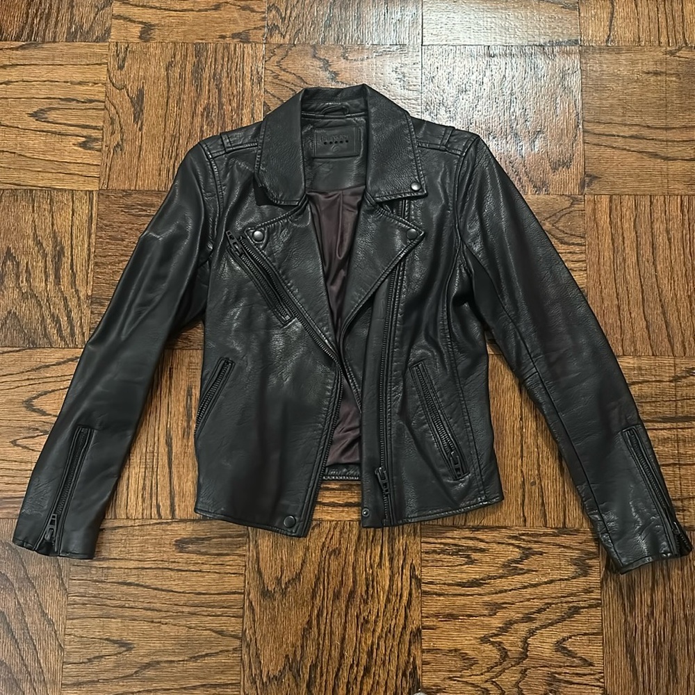 BLANK NYC moto faux leather jacket
